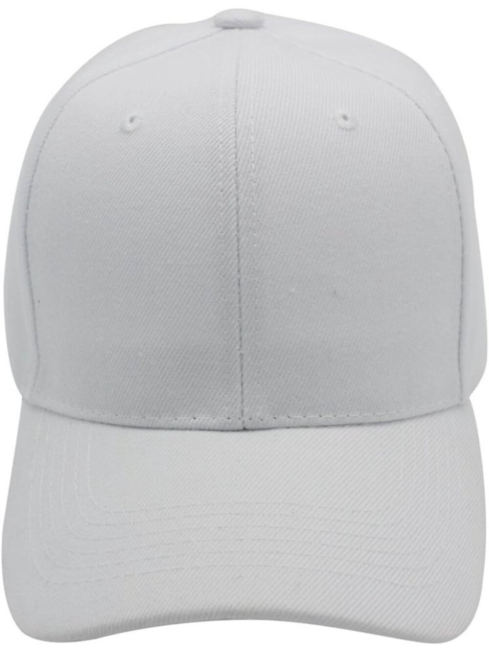 〽️Unisex White Baseball Toggle Cap Classic Imported Adjustable Plain Hat